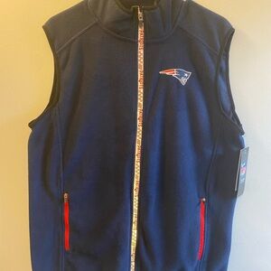 New England Patriots Navy Fleece Vest